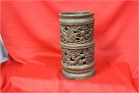 A Dragon Bamboo Brush Pot
