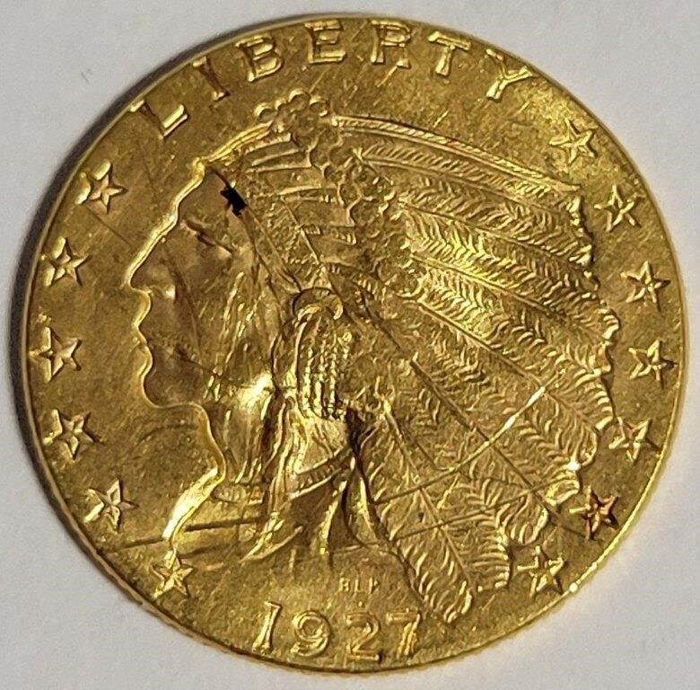 305 - 1927 2-1/2 DOLLAR GOLD COIN (M5)