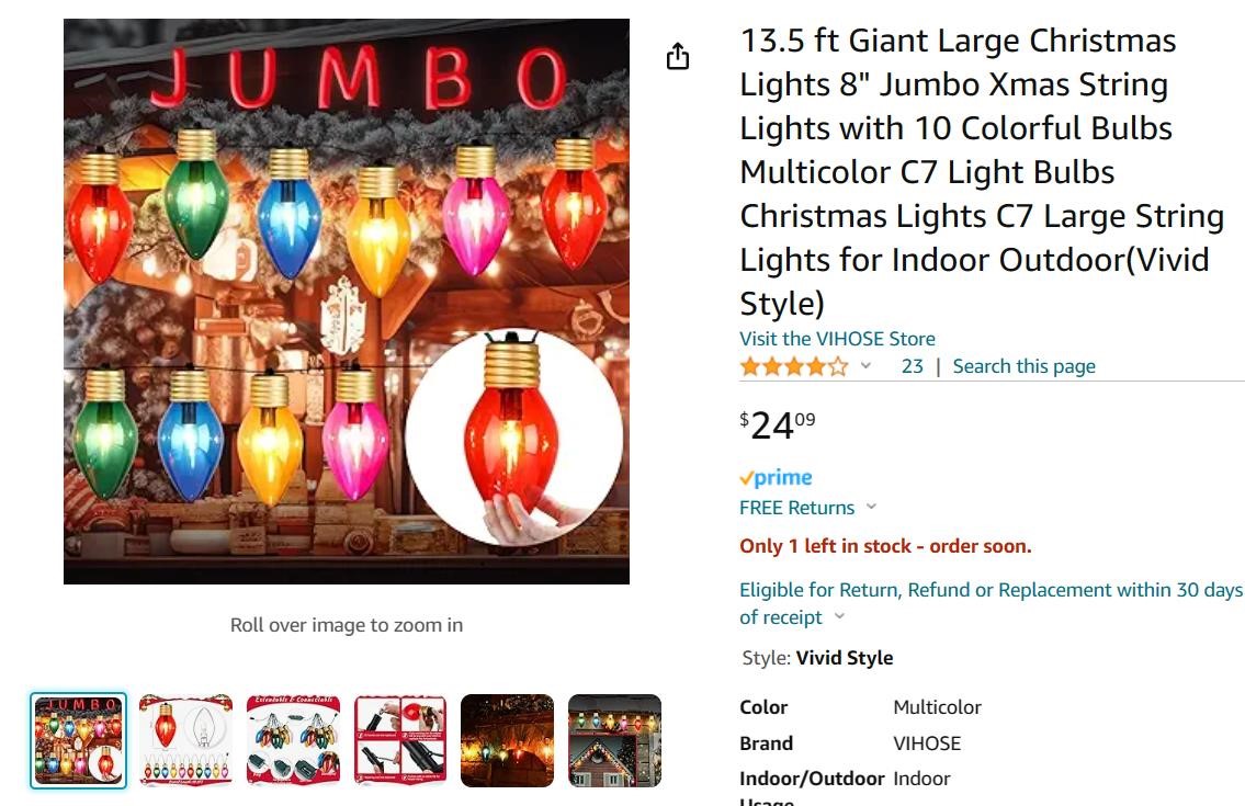 Jumbo Holiday Lights