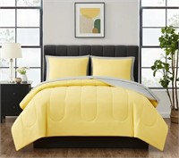 Queen  YELLOW Mainstays Teal Reversible 7-Piece Co