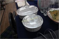 CORNING CASSEROLES WITH LIDS