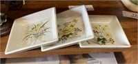 3 0 Summer Yellow Flowers Pottery Trinket Dishes