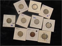 (10) 1902-1912 V Nickels