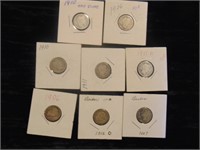 (8) 1906-1912 Barber Dimes