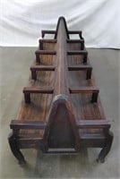 10' Double Sided wooden Train station bench