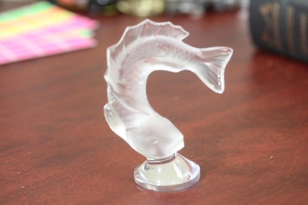 A Small Signed Lalique Fish
