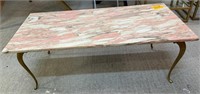 Pink Marble Top Coffee Table