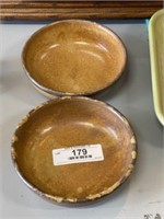 Pair of Vintage McCoy Brown Rim Bowls