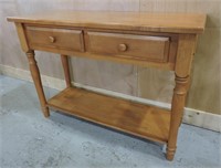 SOLID WOOD CONSOLE TABLE W/2 DRAWERS