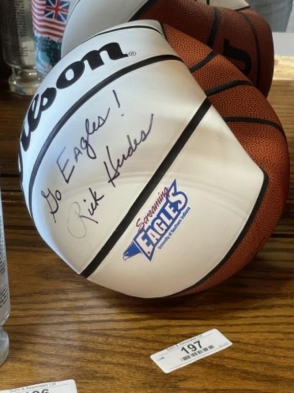 U.S.I. Eagles Rick Herdes Hand Signed Basketball