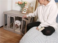 unipaws Dog Crate, Furniture style, removable tray
