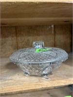 Glass Footed Bowl with Lid