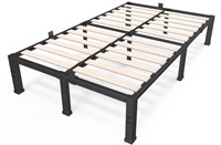 ROIL 18 inch Queen Size Bed Frame with Wood Slats