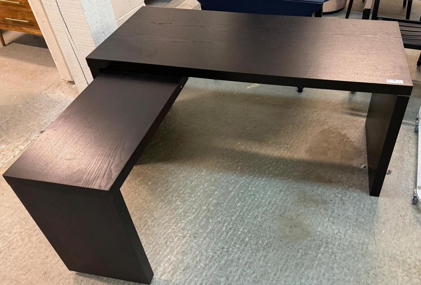 Contemporary Ikea Desk w/ Sliding Return