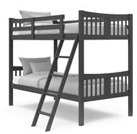 Storkcraft Caribou Twin-over-Twin Bunk Bed (Gray)