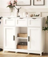 MIRROTOWEL Wooden Floor Cabinet, White - UNUSED