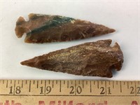 (2) arrowheads 3-1/2 inches long