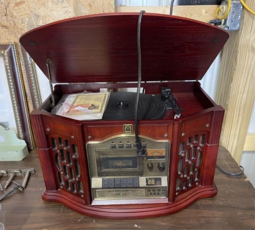 Stereo with Record Player and Radio
