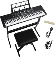 Ktaxon 61 Key Keyboard Piano Set  Stand  Bench