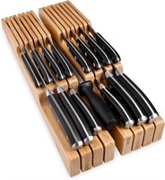 Bamboo In-Drawer Knife Block NO  knives $30
