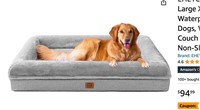 EHEYCIGA Memory Foam Dog Bed Large XL