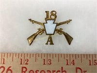 Spanish American War enameled artillery hat pin