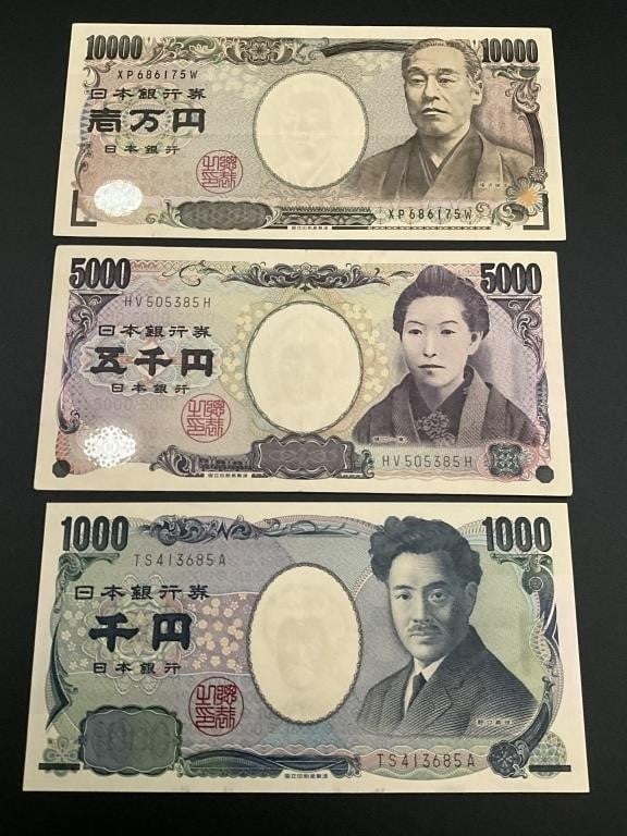 10,000 - 5,000 - 1,000 Yens