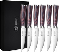 PAUDIN Steak Knives Set of 6,  4.5" $55