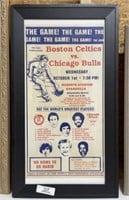 Rare Boston Celtics - Chicago Bulls Game Poster