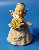 Vintage Lefton Porcelain March Angel Figurine
