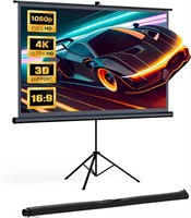 Projector Screen with Stand, 100 inch