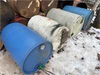 Approx (4) Plastic Barrels