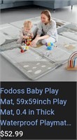 Fodoss Baby Play Mat, 59x59inch