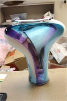 Signed Nicholson Art Glass Vase