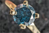 $1735 10K  1.73G, Blue Diamond (Treated) 0.41Ct Ri