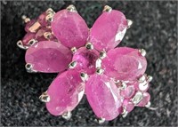 $800  4.76G, Sterling Silver 925, 6 Natural Rubies