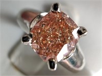 14K  3.37G, Fancy Lab Grown Pink Diamond 1.10Ct R