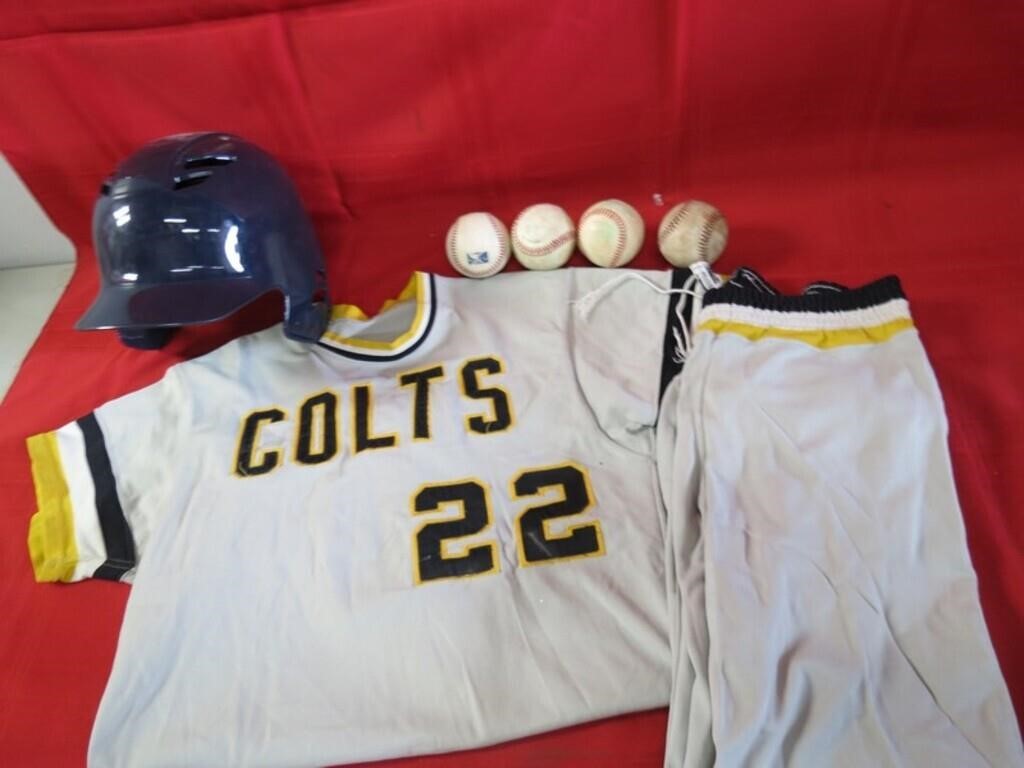 Vintage Colts baseball uniform.