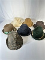 Vintage Lot of Fedora Hats Some Stetson