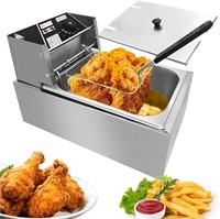 Stainless Steel 6L Deep Fryer with Basket