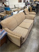 2PC MATCHED VINTAGE SOFA & CHAIR