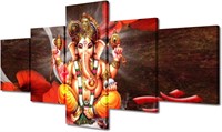 5 Piece Lord Ganesha Wall Art (50'Wx24'H)