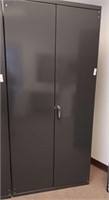 2  Door Storage Cabinet w/ Bins & Contents 78" x