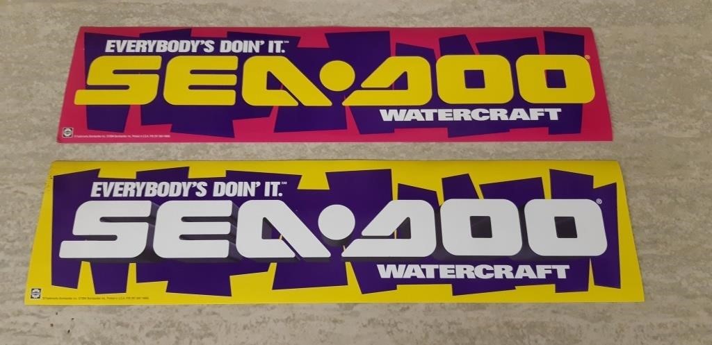 2 Sea-Doo watercraft stickers 1994 unused