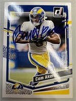 Rams Cam Akers Signed Card with COA