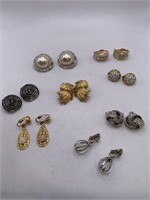 CLIP ON EARRING LOT-INCLUDES CROWN TRIFARI