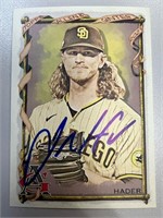 Padres Josh Hader Signed Card with COA