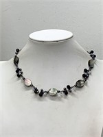 STERLING SILVER & PEARL NECKLACE