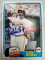 Orioles Eddie Murray Signed Card with COA