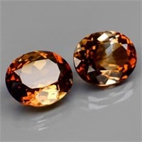 NATURAL CHAMPAGNE IMPERIAL TOPAZ PAIR 12x10  MM